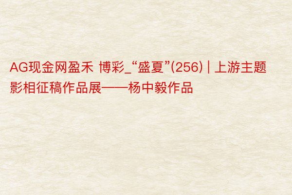 AG现金网盈禾 博彩_“盛夏”(256) | 上游主题影相征稿作品展——杨中毅作品